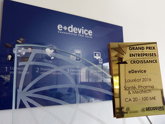 eDevice remporte le Grand Prix des Entreprises de Croissance 2016