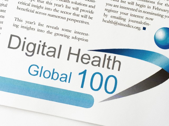 The Journal of mHealth Selects eDevice for the Global Digital Health 100